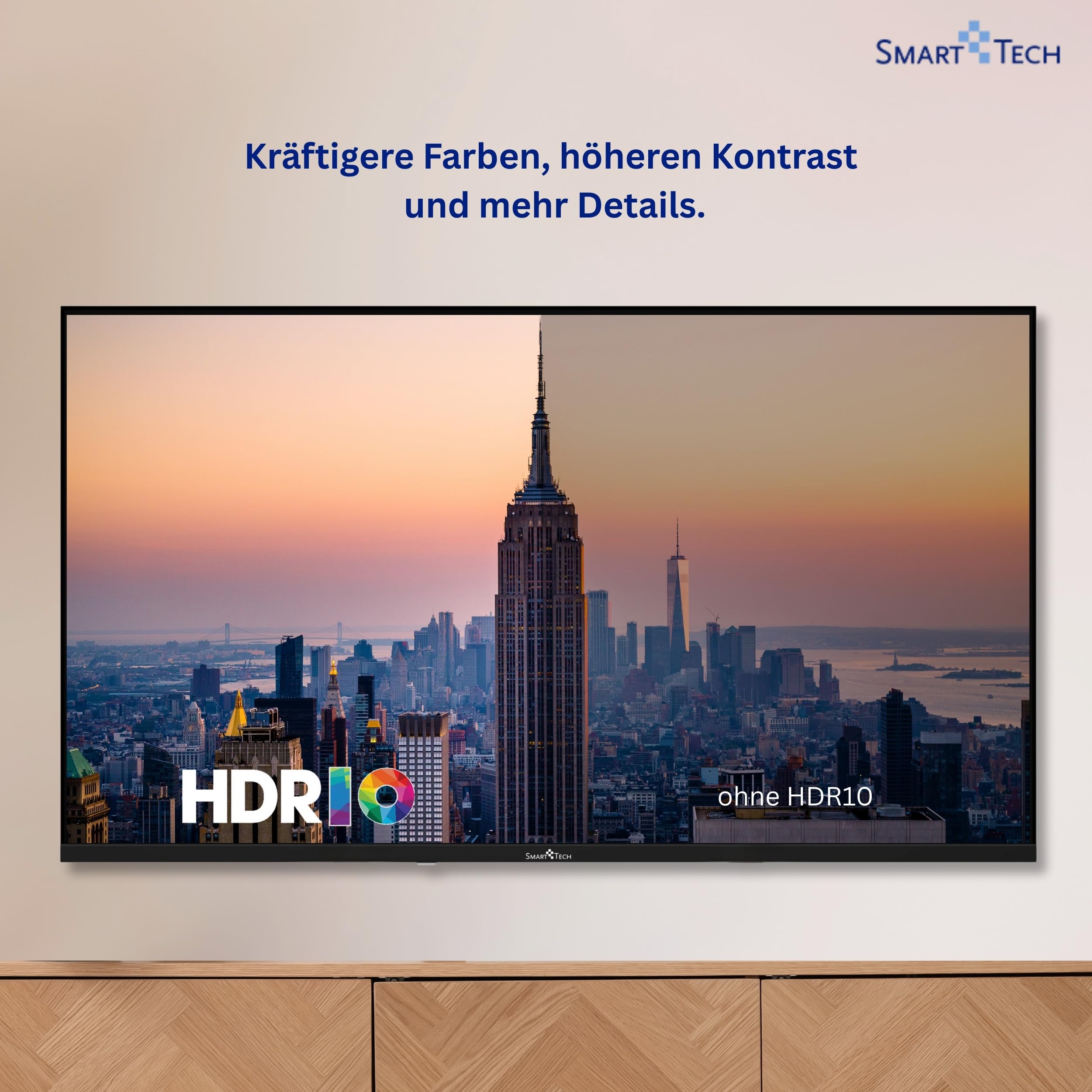 Smart Tech QLED 43QG06V2 Telewizor Google TV HDR z rozdzielczością 4K UHD, Bluetooth i potrójnym tunerem, Smart TV 43QG06V2 (2026)