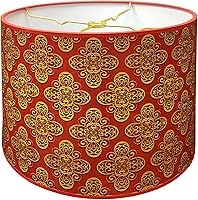 Vista 46 de Royal Designs, Inc. Pantalla de Tambor Decorativa de Moda Hecha a Mano, Hecha en EE.UU., 10 pulgadas, HBC-8028-10, Camello de Dos Tonos