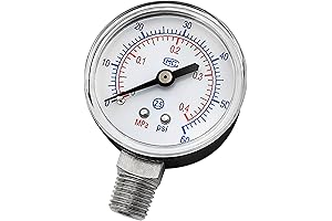 Generic 0-60 Psi ECX270861 Pressure Gauge Replacement for Select Hayward Sand and D.E. Filter S210s,S244s,S310s,S140t,S144t,S180t,S210t