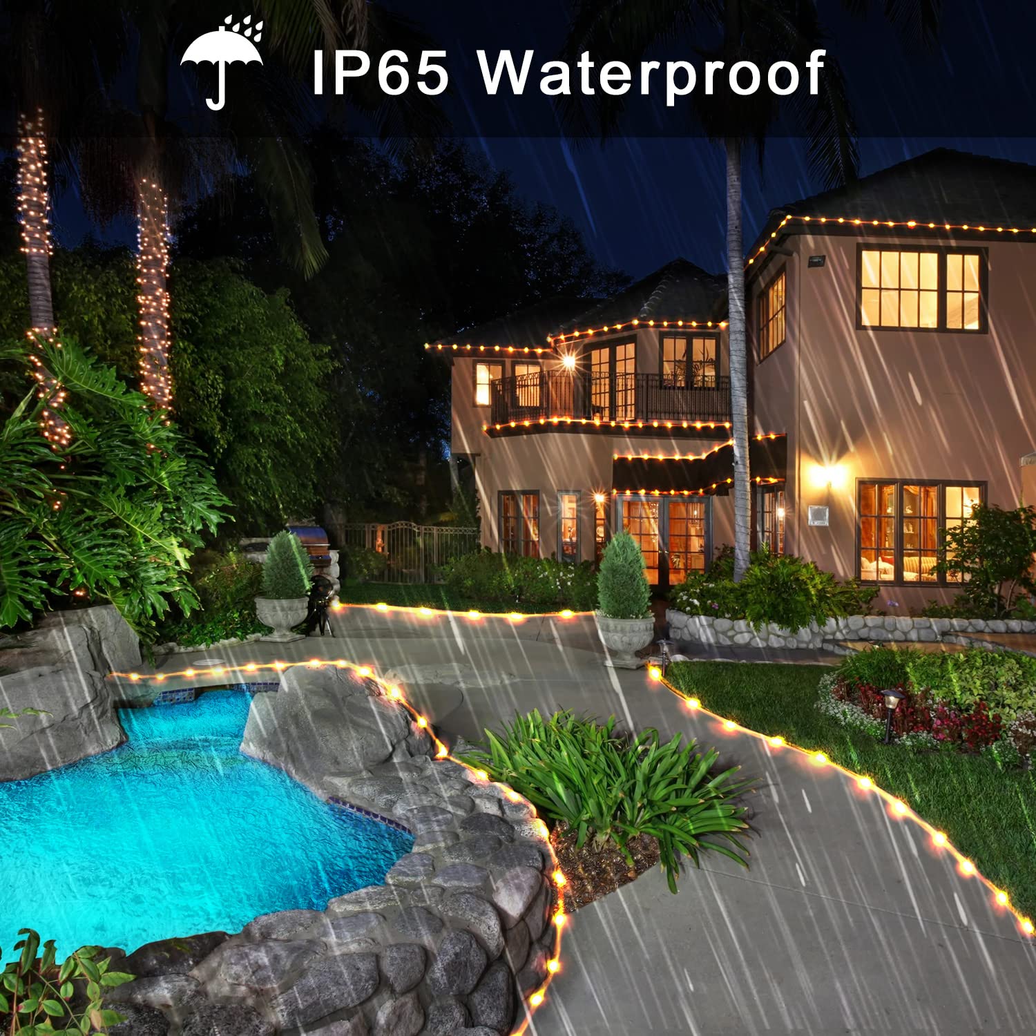 Led Walkway Rope Snapklik.com : JMEXSUSS 2 Pack 100 LED Solar Rope Lights,33ft 8 Modes ...