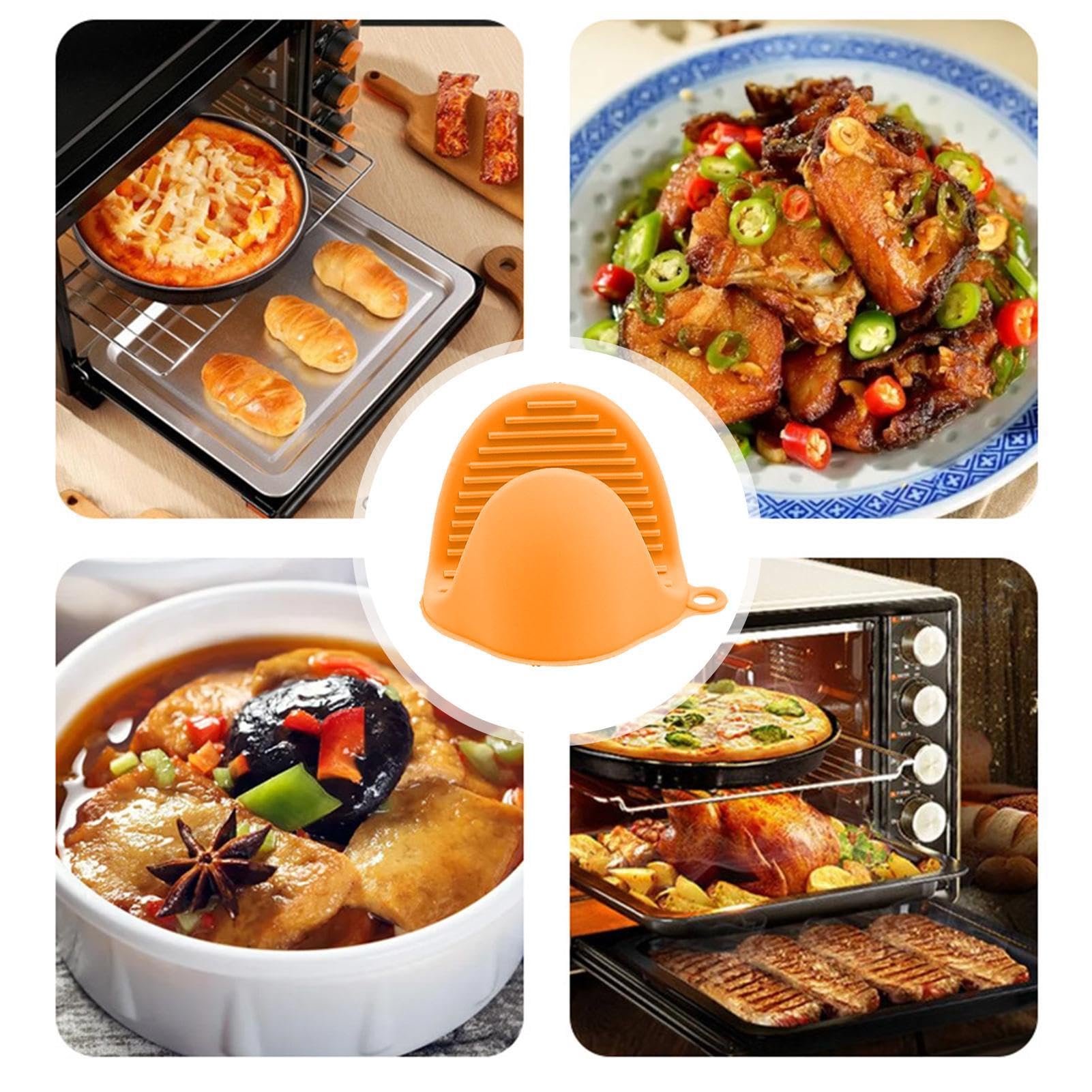 Guanti Da Forno In Silicone Thotochi - Resistenti Fino A 500°C, Antiscivolo, Per Destra E Sinistra, Per Cucina E Barbecue