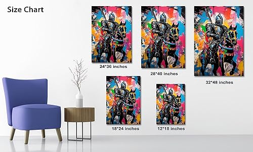 Miniatura 183 de ANRUOXI Graffiti - Lienzo decorativo para pared, diseño abstracto retro, pintura urbana moderna, póster de decoración de pared de zapatos para