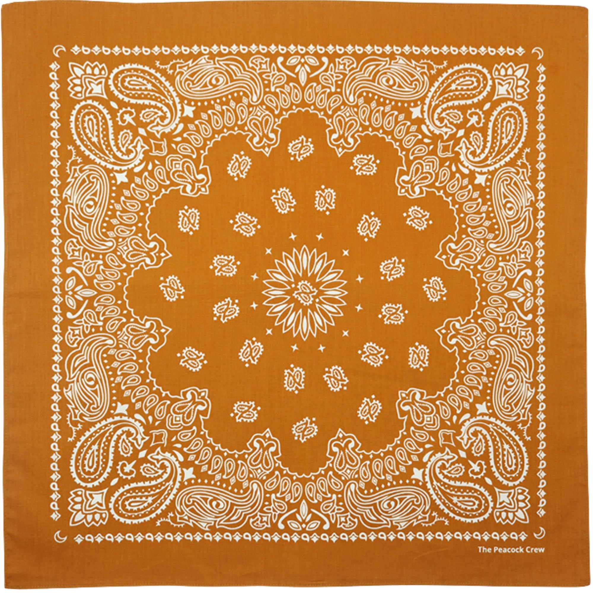 The Peacock Crew Premium Soft Cotton Designer Bandana for Men and Women 22x22 in