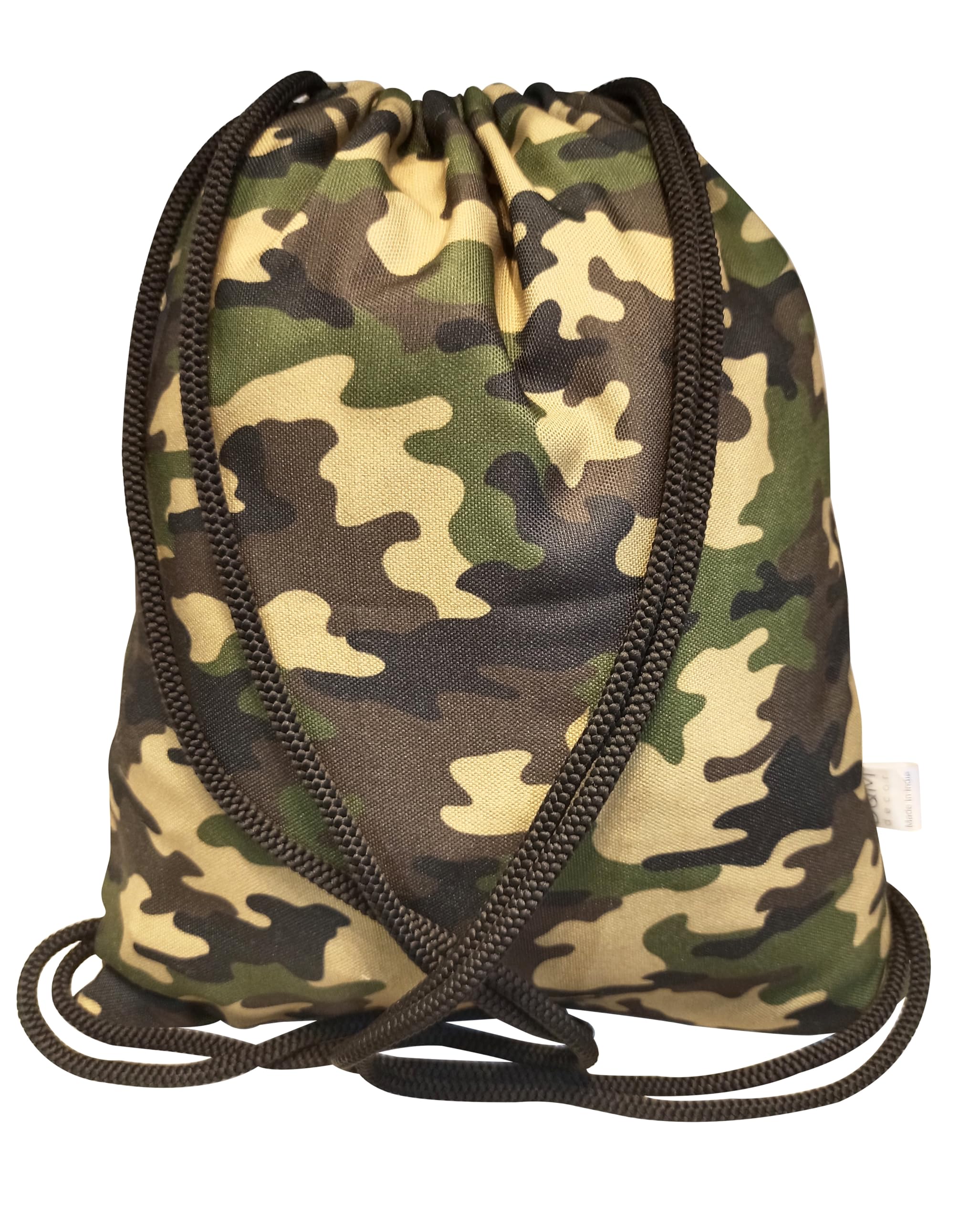 Camouflage Print Sack Back for Gym, Sports, Outdoor, Travel & Gifting. for Kids/Adult - Size 15x13.5-image-32