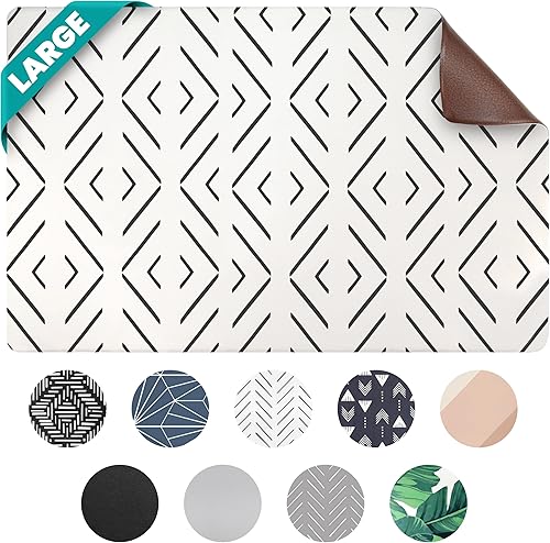 NALALAS Tapete grande para alimentos y agua, tapete de alimentación para gatos  Tapete grande impermeable para perros  Tapete antideslizante para