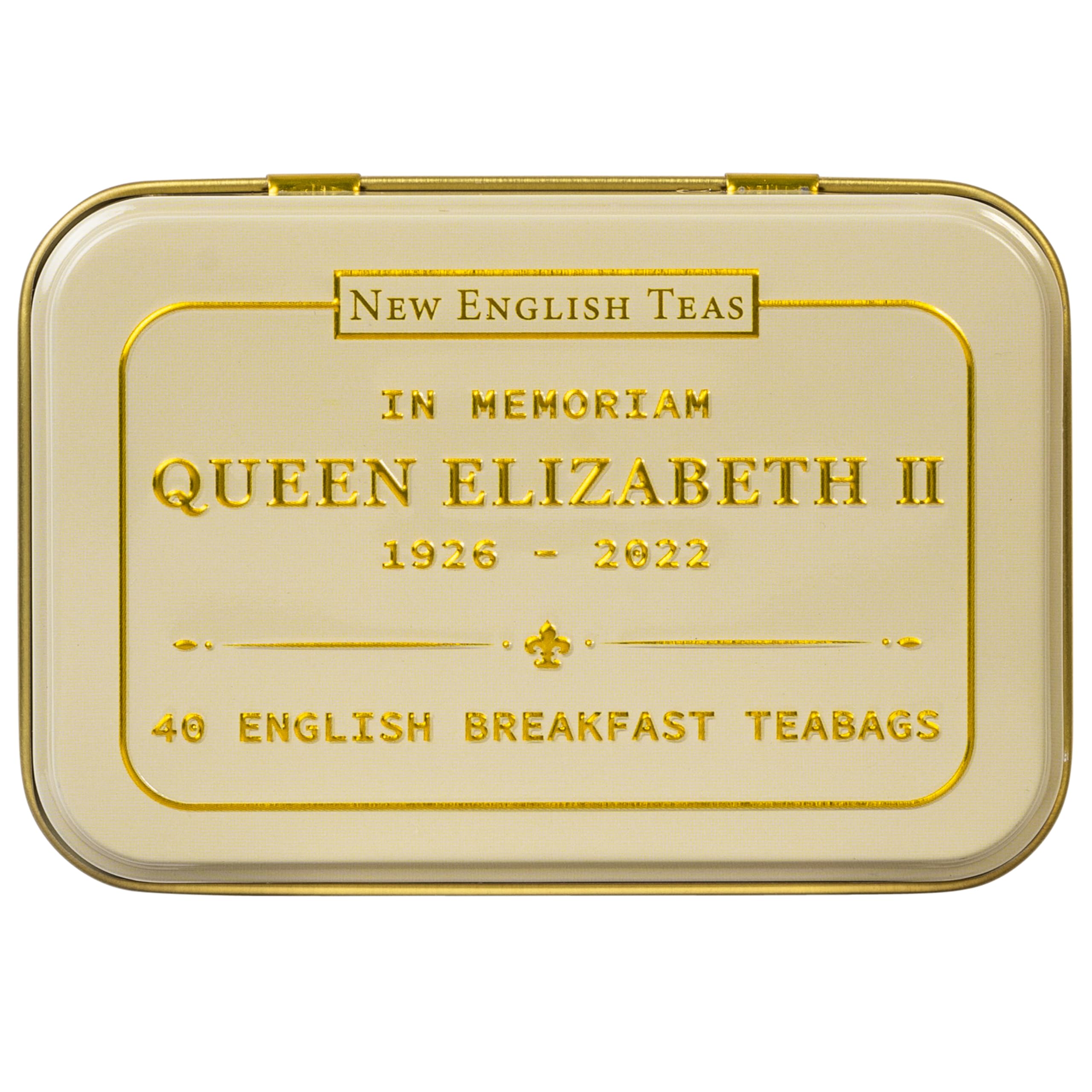 New English Teas Queen Elizabeth II Tea Tin with 40 English