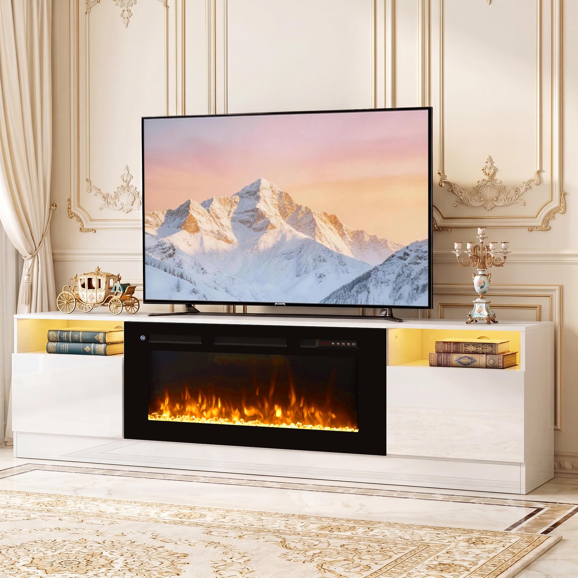 MXV 90 inch Fireplace TV Stand