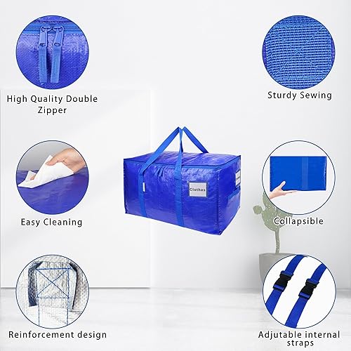 Miniatura 5 de CHOICENOW Bolsa de mudanza extra grande para organizador de ropa y armario, 123 L (24 galones) artículos esenciales para acampar y habitaciones de