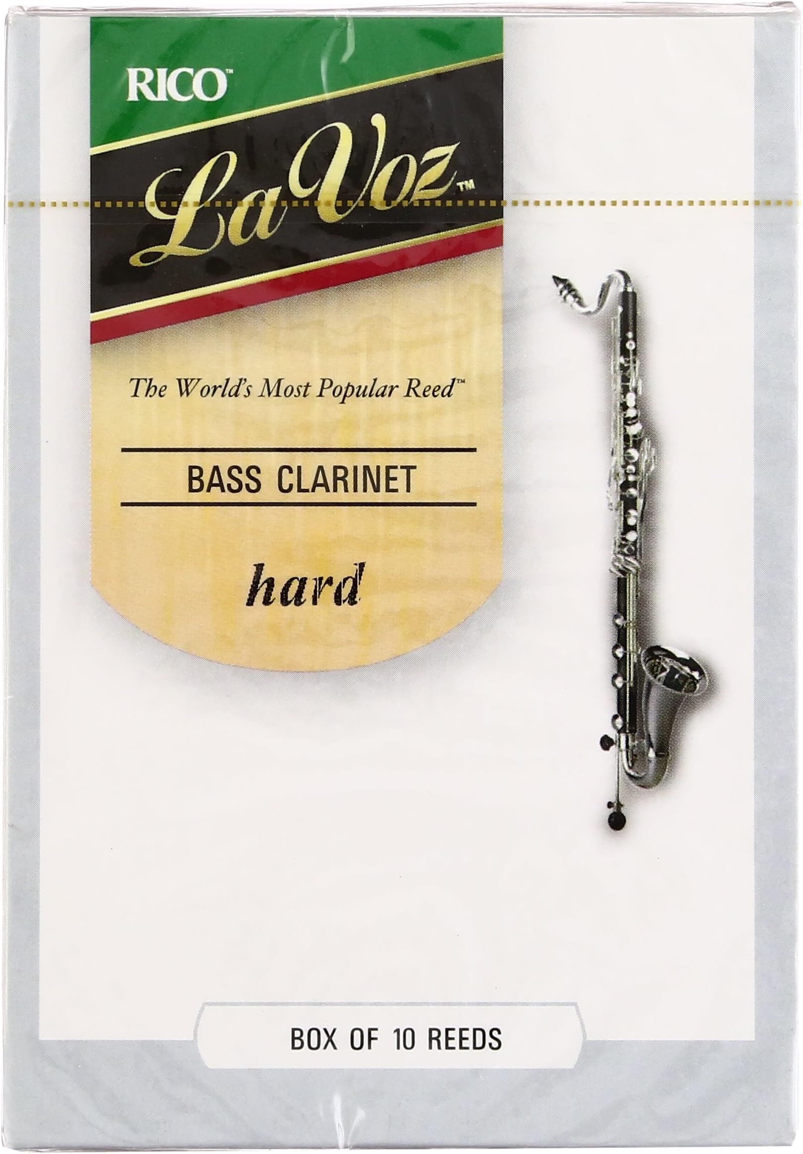 RicoLa Voz Hard Strength Reeds for Bass Clarinet (Pack of 10)