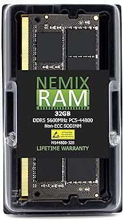 NEMIX RAM 32GB (1X32GB) DDR5 5600MHz PC5-44800 Non-ECC 262-pin SODIMM