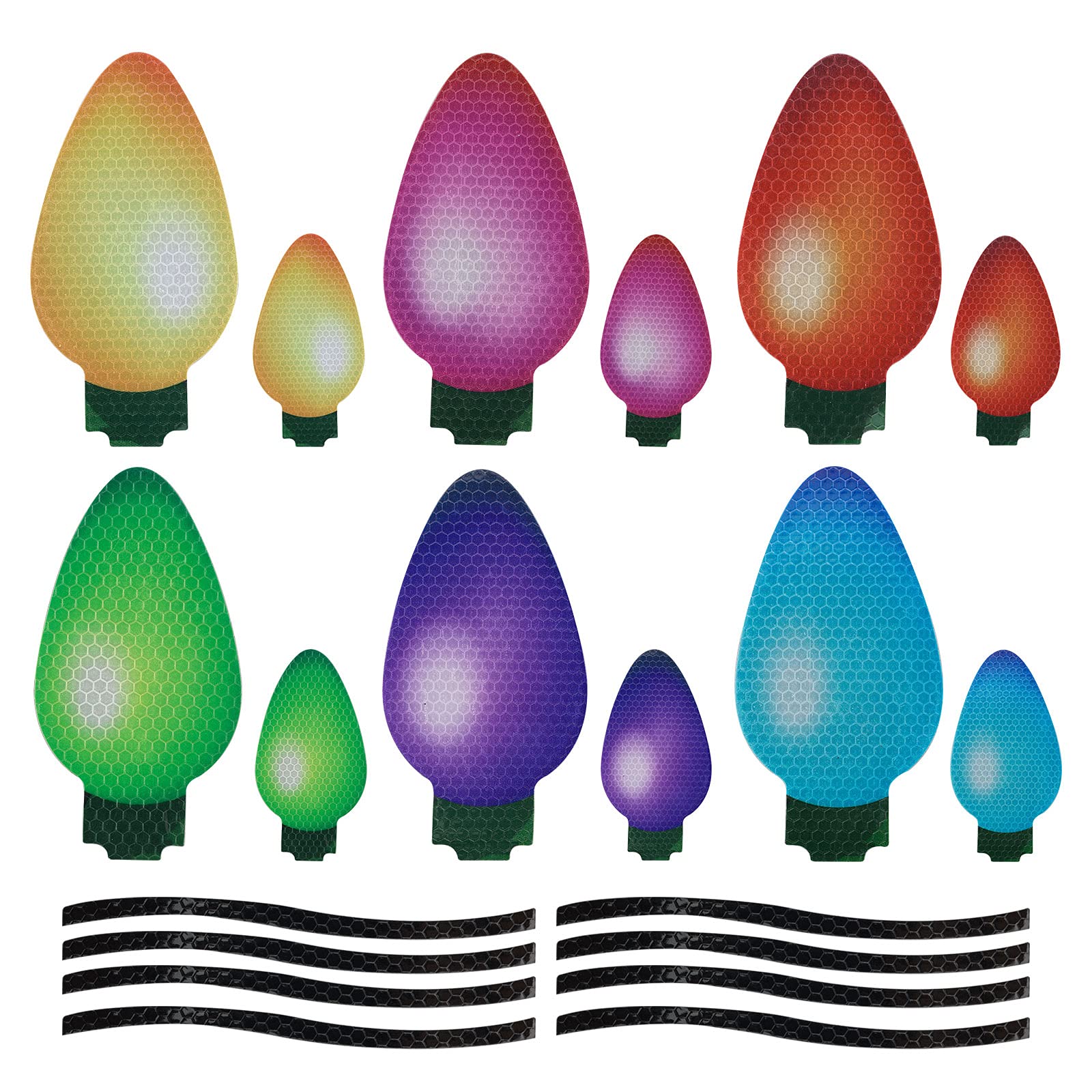 Decorazioni Natalizie Magnetiche Per Auto - 20 Pezzi Multicolore, Riflettenti, Per Frigorifero E Superfici Metalliche