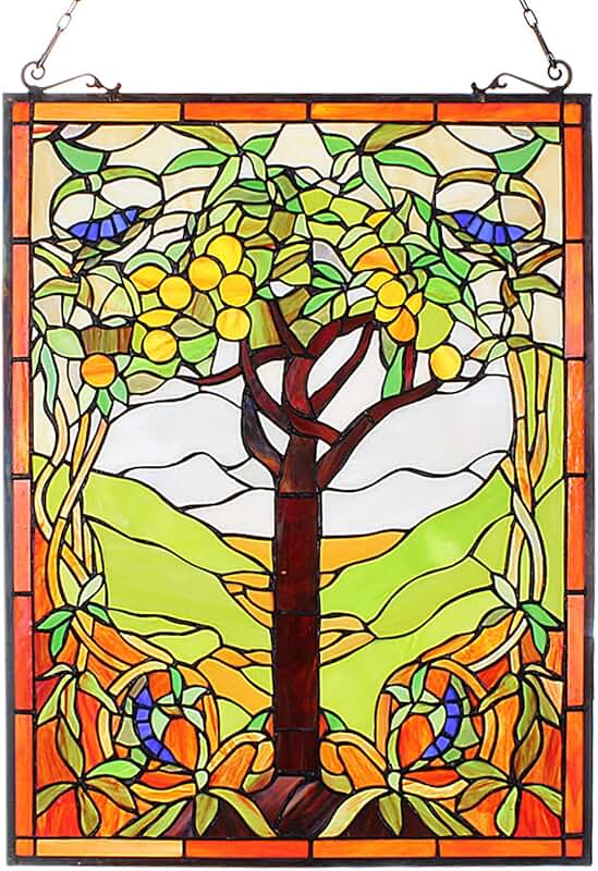 large stained glass panels