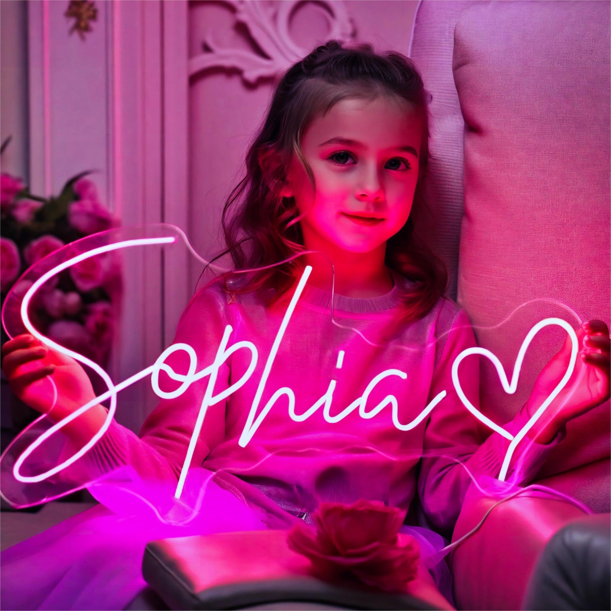 SELICOR Personalized Neon Signs Led Neon Signs Light for Bedroom Wedding Birthday Party Home Décor Custom Neon Sign Bar Store Logo Neon Sign (10" to 50")