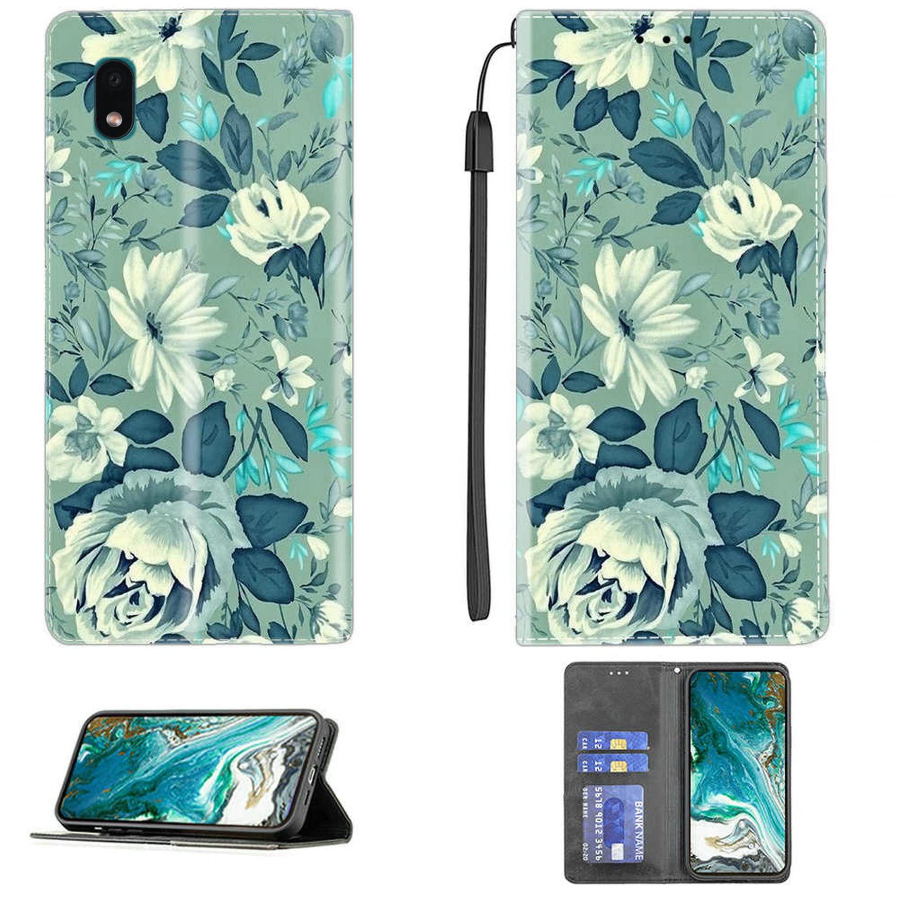 Flip Cover In Pelle PU Con Custodia E Protezione Schermo Per QILIVE Q2 21 5.5 Pollici - Custodia A Libro Con Porta Carte E Funzione Stand Per Video - 3