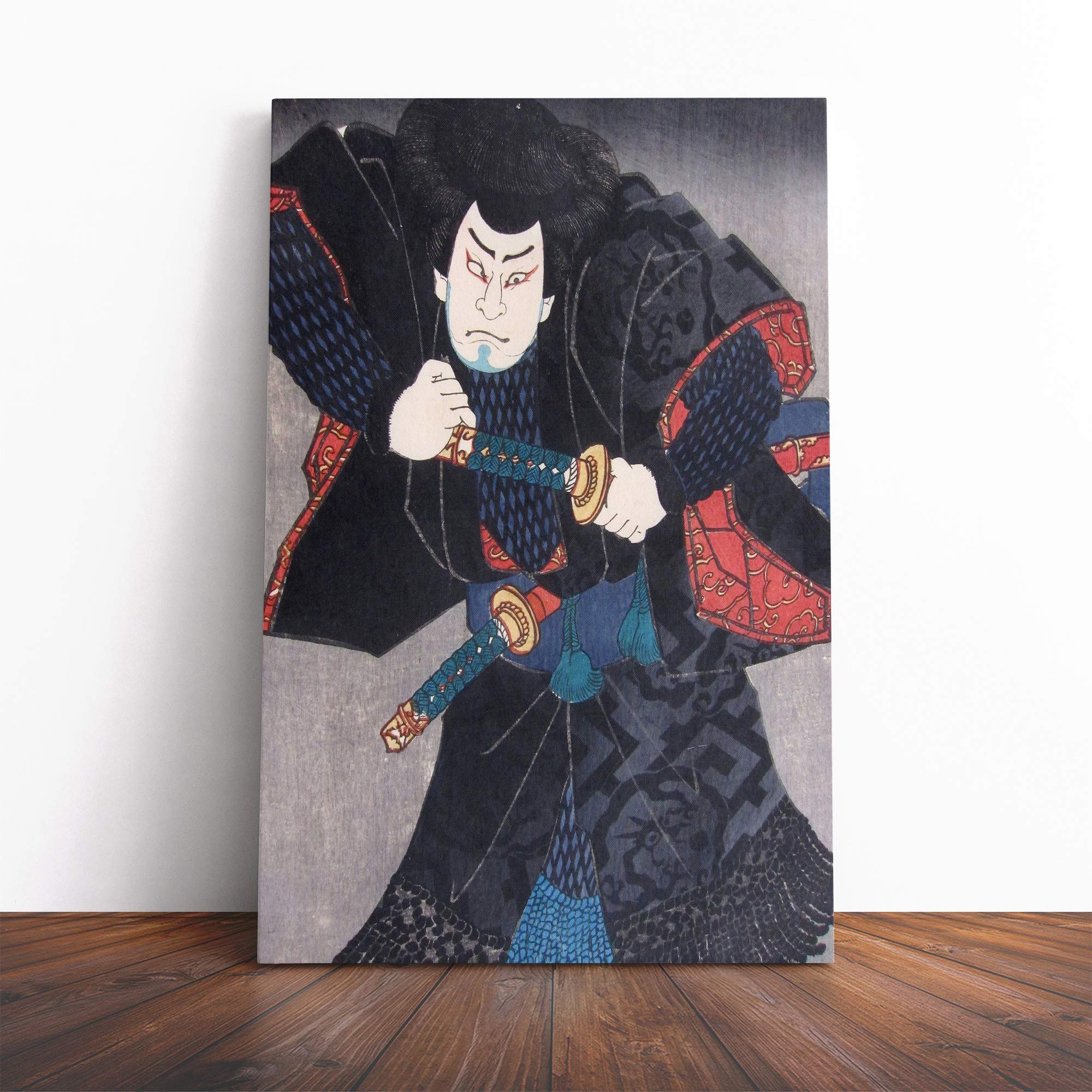 Utagawa Japanese Oriental Nakamura Canvas Print | Gallery Wrapped 30mm Frame Wall Art | 24x16 inches | Ready to Hang | Asian Picture | Living Room Bedroom Lounge Office