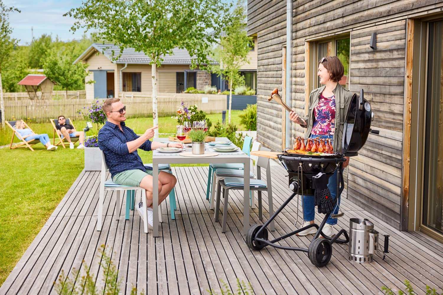 RÖSLE Jeu de Crochets, Crochets de Haute Qualité pour Barbecue Bouilloire RÖSLE No.1 F50 / F60 / F50 Air / F60 Air / G60, Acier Inoxydable 18/10, Silicone, 5 Pièces