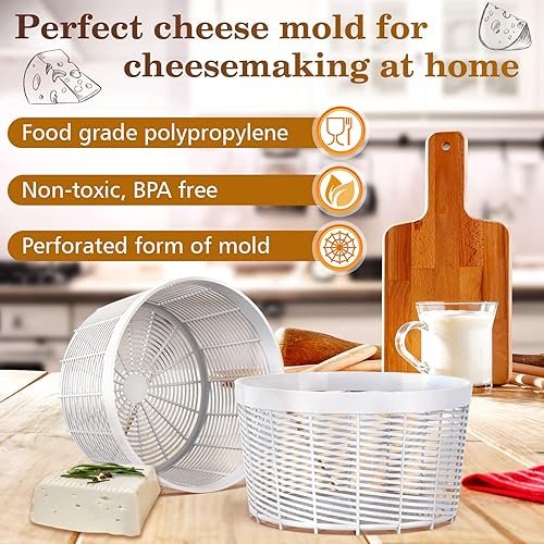 Miniatura 4 de Molde de queso  3 piezas de forma básica de queso para hacer queso  Paneer Maker  Suministros para hacer queso  Contenedor de queso para hacer queso