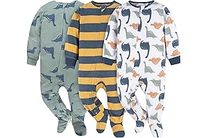 3T Sleepers Boys | Baby Boys' Flame Resistant Fleece Footed Pajamas 3-Pack...