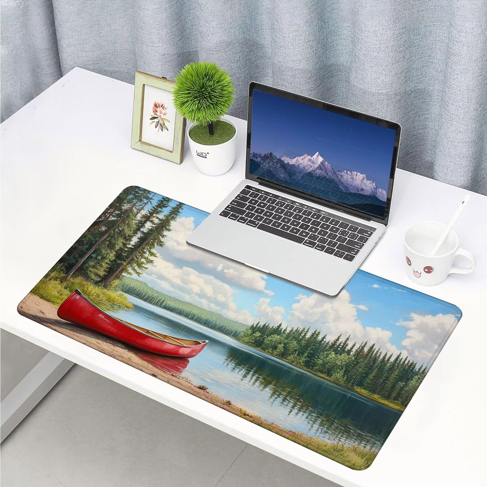 Podkładka pod mysz XXL 1200x600x3mm Podkładka pod mysz do gier z wodoodporną antypoślizgową podstawą, podkładka pod mysz dla graczy, akcesoria biurowe, dokładność prędkości-komfort, mała łódka nad