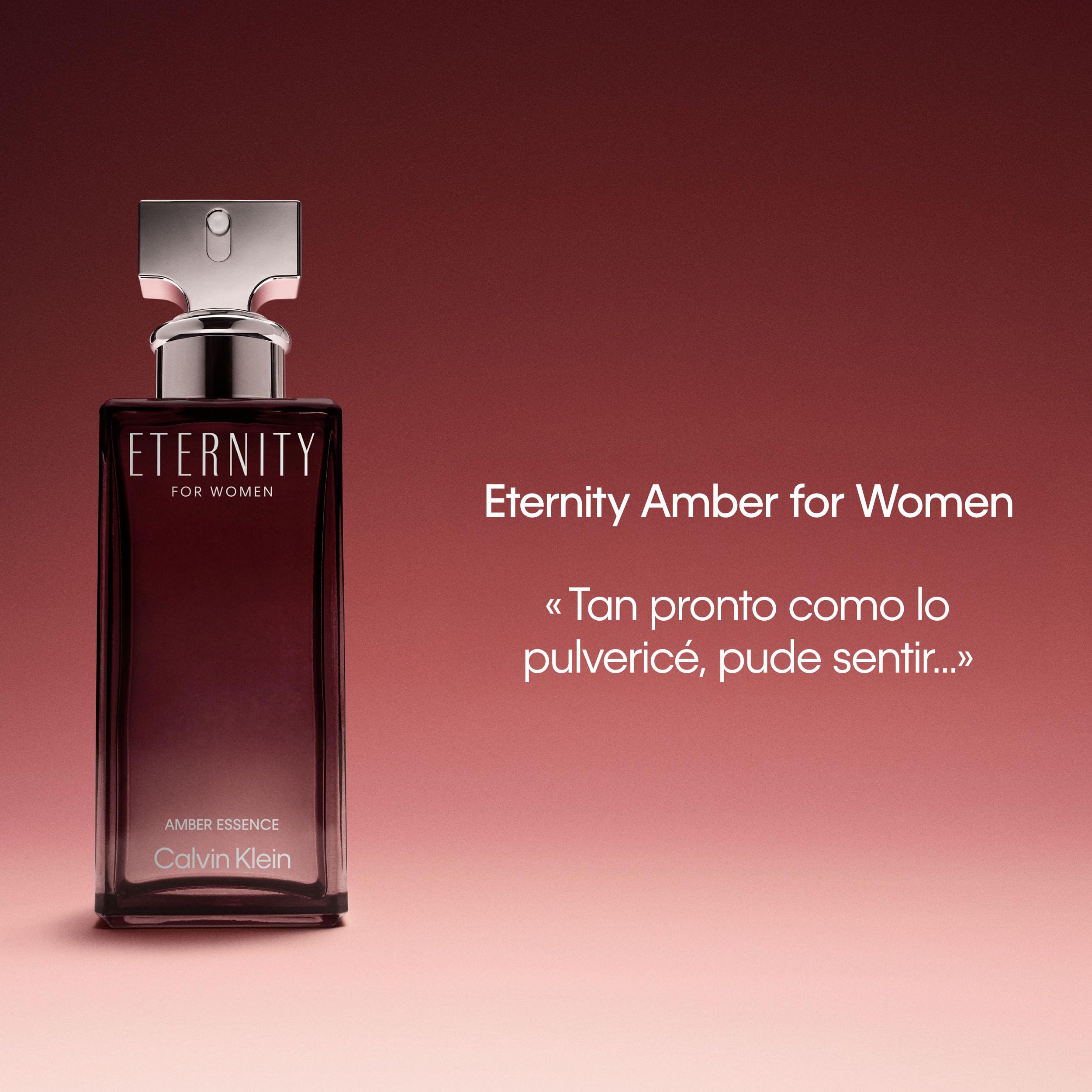 CALVIN KLEIN Eternity Amber Essence para Mujer | Fragancia femenina con esencia de raíz de angélica y maderas ahumadas | Intensidad alta | 100 ml