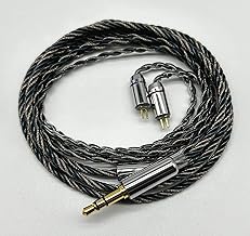 [JSHiFi-Vampire] 2pin 3.5mm Re-Cable Silver Foil Thread and Copper Blend 3.5mm Replacement Cable, 2pin Earphone Upgrade Cable (2 pin3.5mm)
