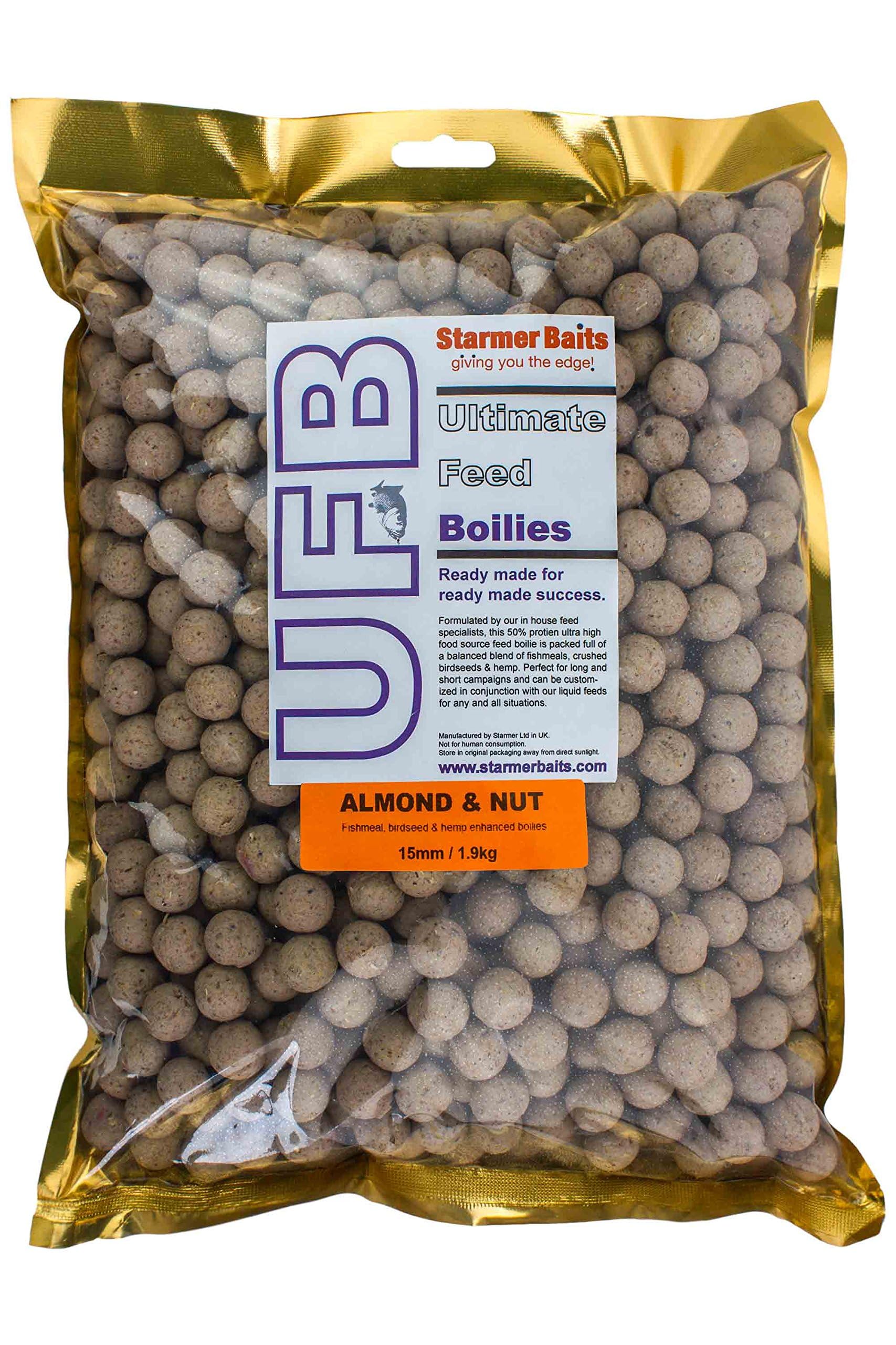 starmerbaits Ultimate feed boilies / 15mm / 1.9kg / Almond & nut