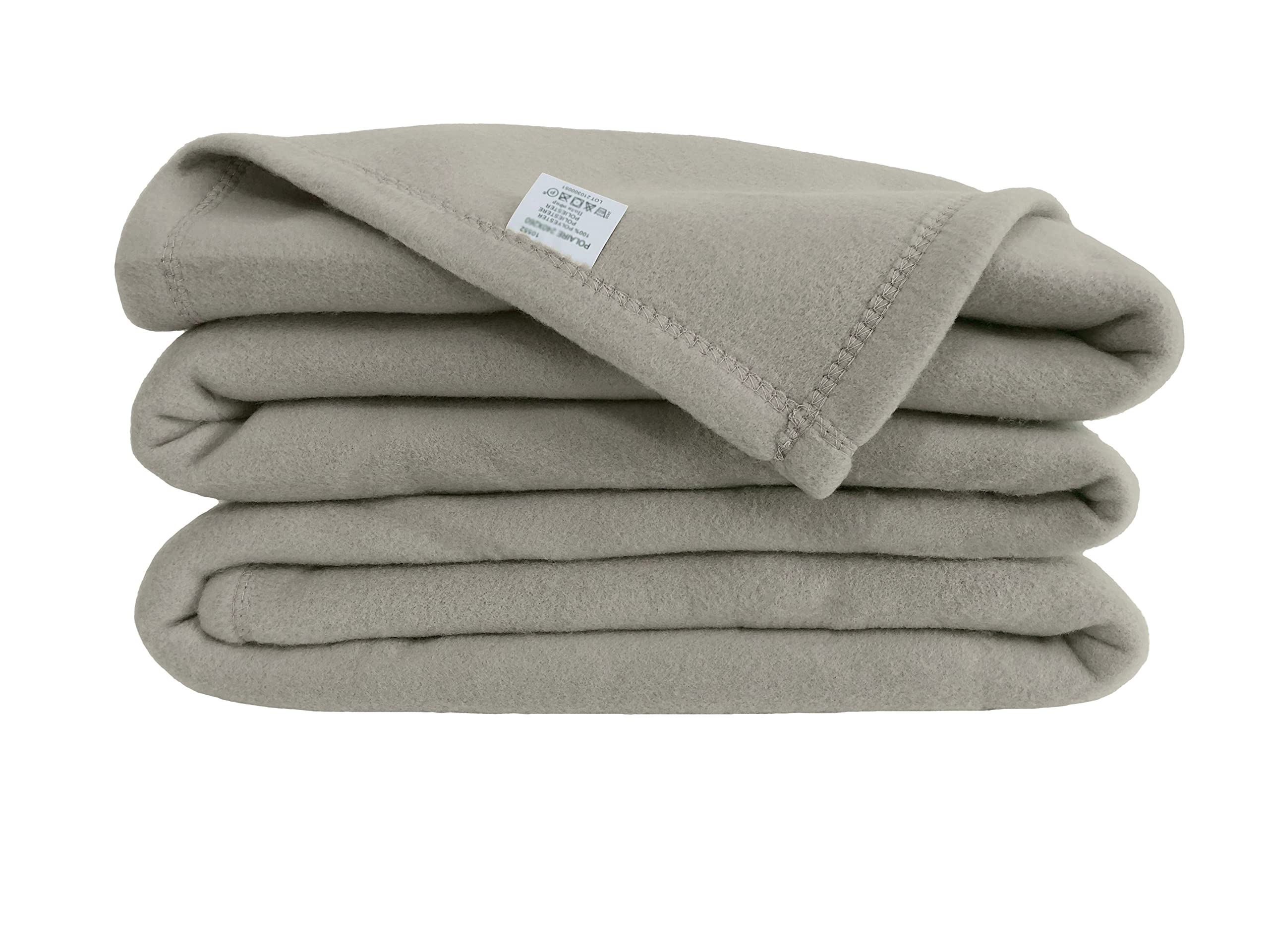 Poyet Motte Fleece Blanket – Polyester – Steel 240 x 260 cm – Potty – Poleco Range