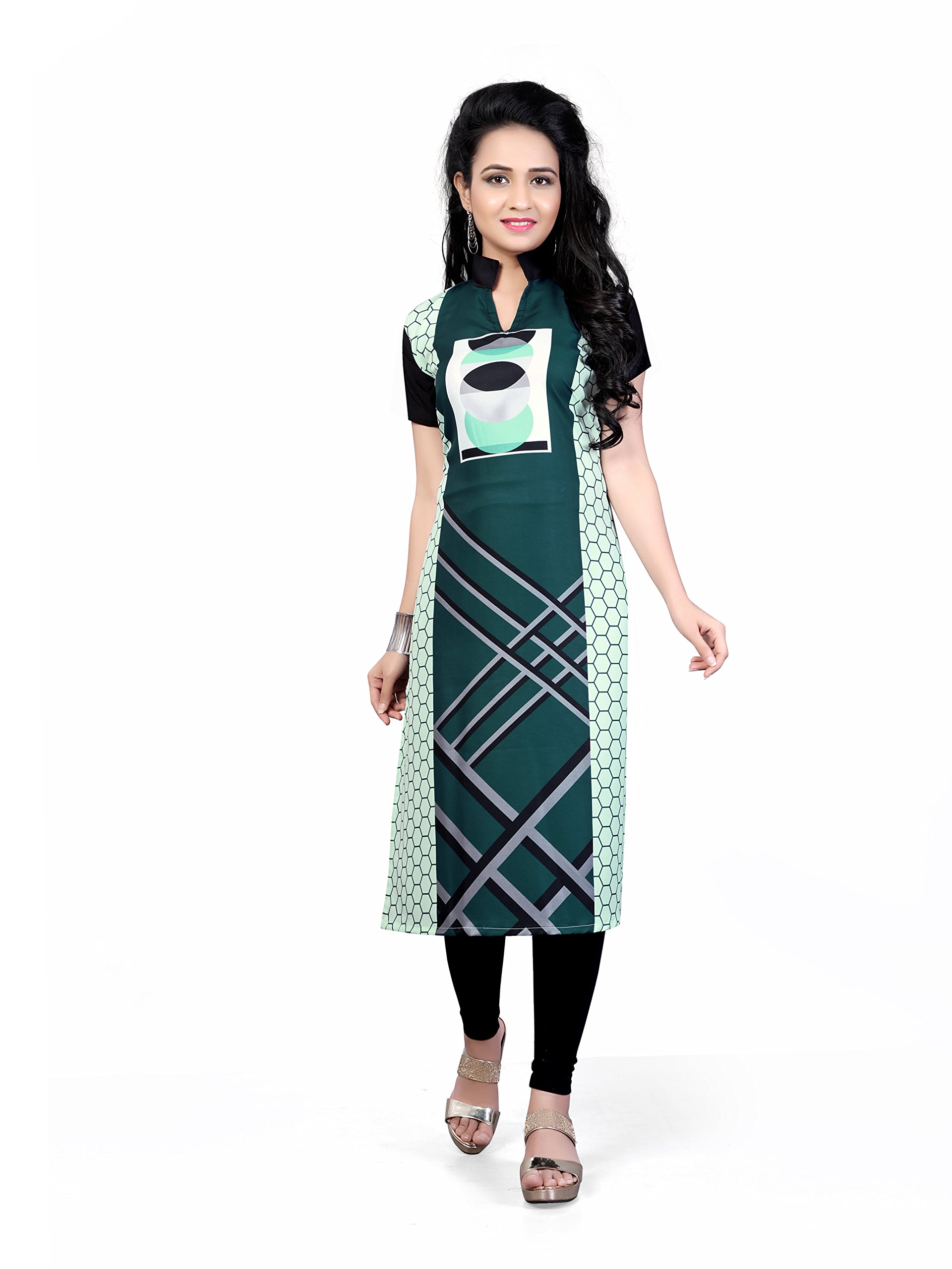 Mahadev CreationWomen's Crepe Multi-Coloured Kurti (MC-33 $Parrent SKU)