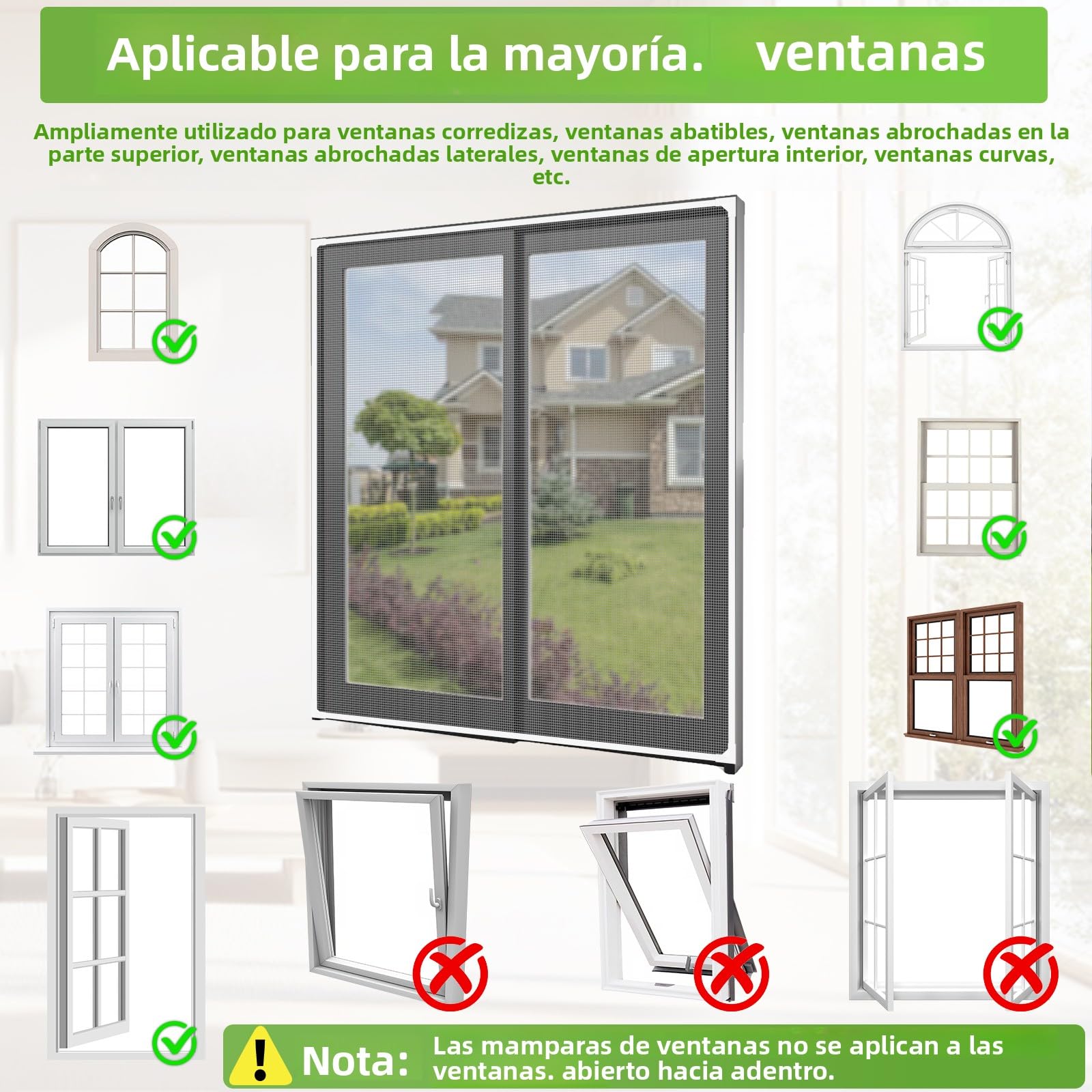 Mosquitera MagnéTica para Ventana, Mosquitera Autoadhesiva para Ventanas, TamañO MáXimo 130x150cm, Red de Fibra de Vidrio, FáCil InstalacióN, Evita La Entrada de Insectos, Moscas, Mosquitos En
