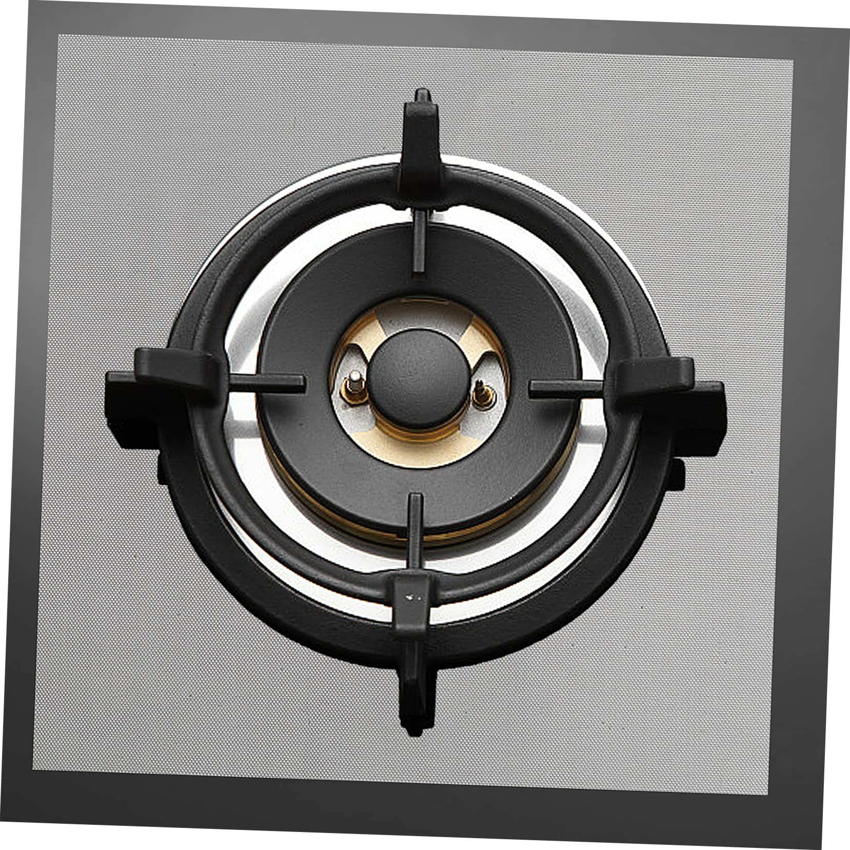 Set 4 Copribruciatori Per Cucine A Gas Universali, Facile Installazione, Controllo Fiamma, Neri