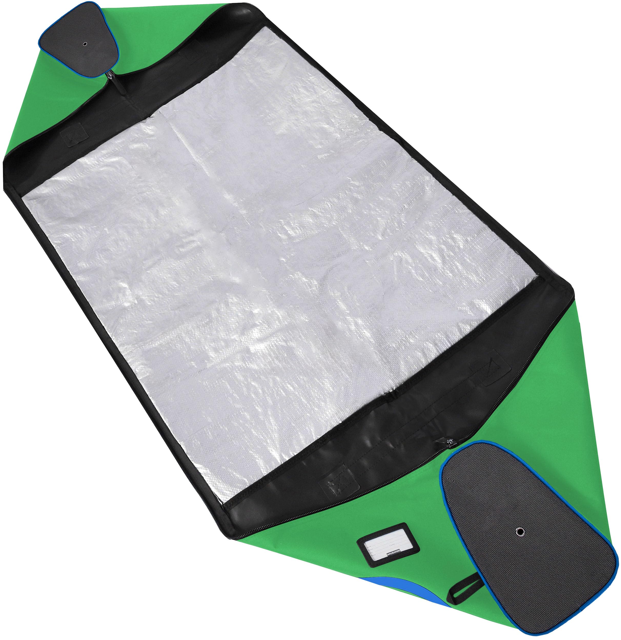 BRUBAKER ‘Carver Champion’ - Série limitée - Housse à Skis rembourrée pour 1 Paire de Skis et Bâtons - 190 cm - Vert Bleu