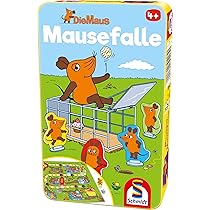 Schmidt Spiele 51405 Maus, Trappola per Topi in Scatola di Metallo, Gioco da Viaggio