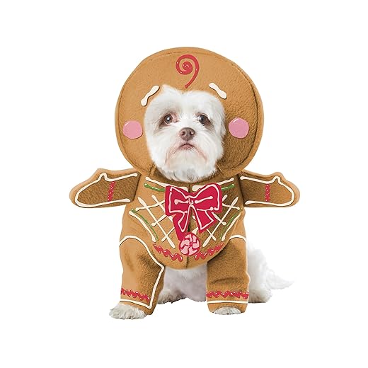 Gingerbread Pup Dog Costume Large Beige