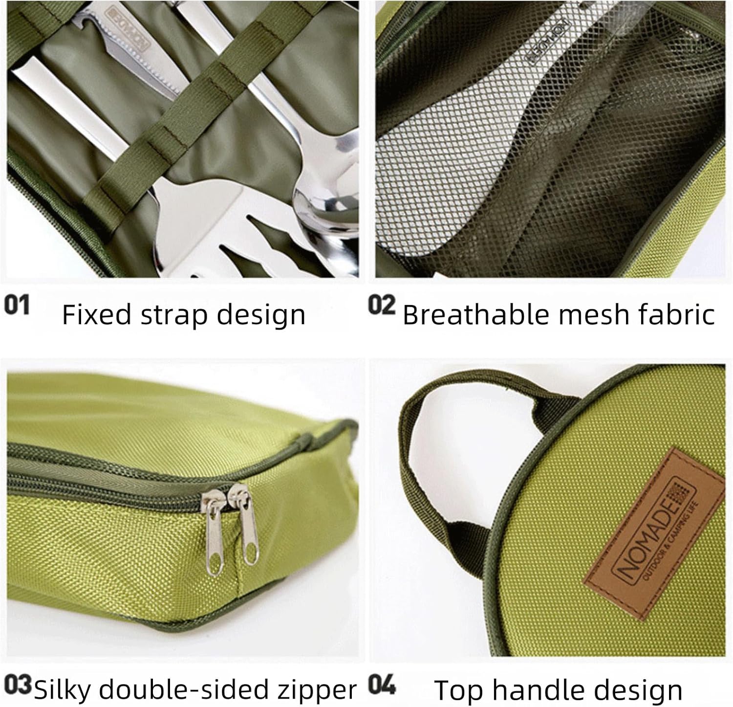Portable Camping Kitchen Utensil Set, 8pcs Camping Accessories Cooking, Camping Kitchen Set, Camp Kitchen Accessories & Organizer, Camping Utensil Set, Camping Equipment, Camping Tools & Stuff