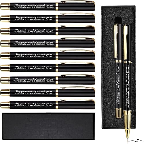 Miniatura 1 de PerKoop 30 juegos de bolígrafos de agradecimiento para empleados con citas inspiradoras grabadas, regalos con cajas para profesores, compañeros de