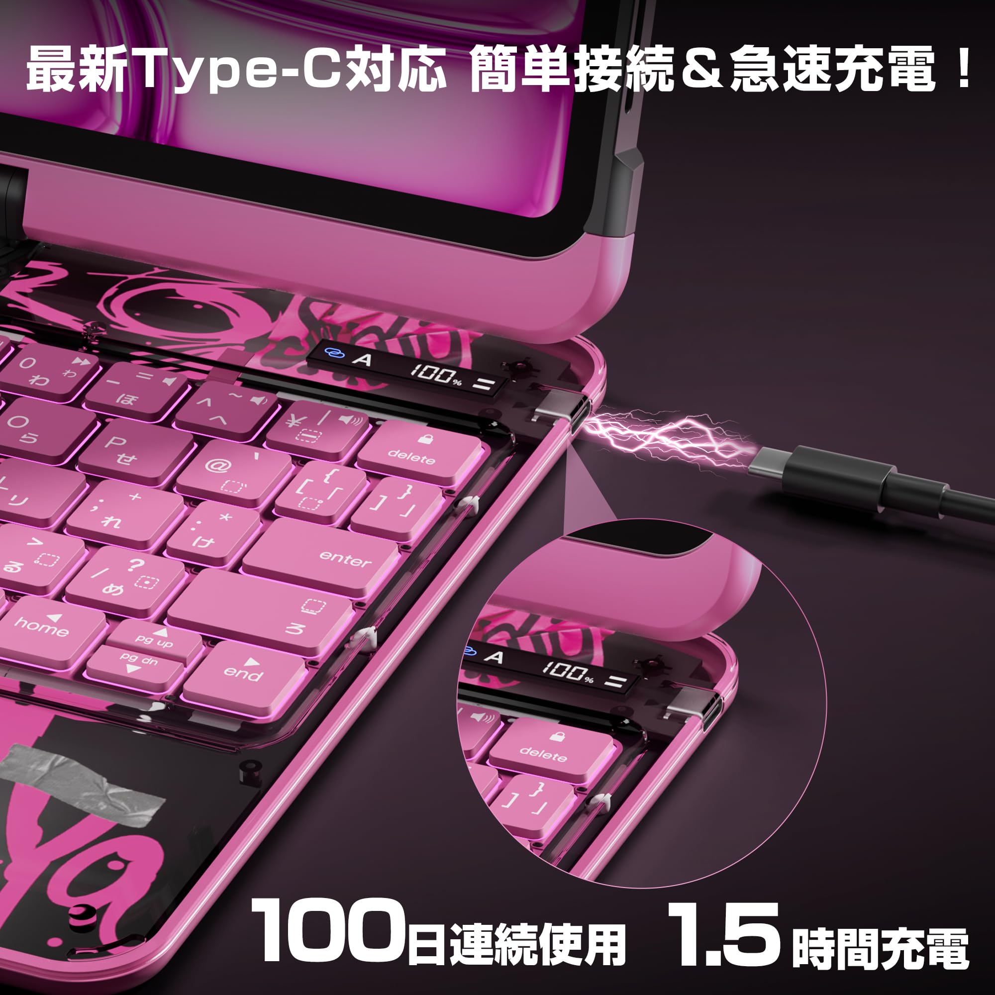 Amazon.co.jp: iFacemall iPad キーボード付きケース A16 第11世代/第
