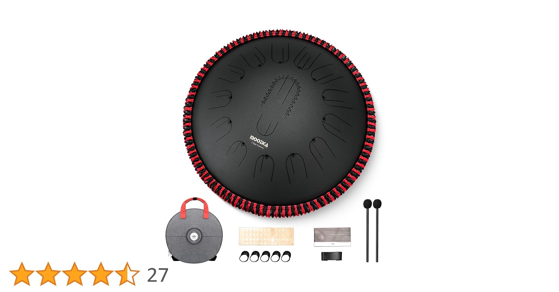 Amazon | MOOZICA ハンドパン 15インチ Cメジャー スチールタング