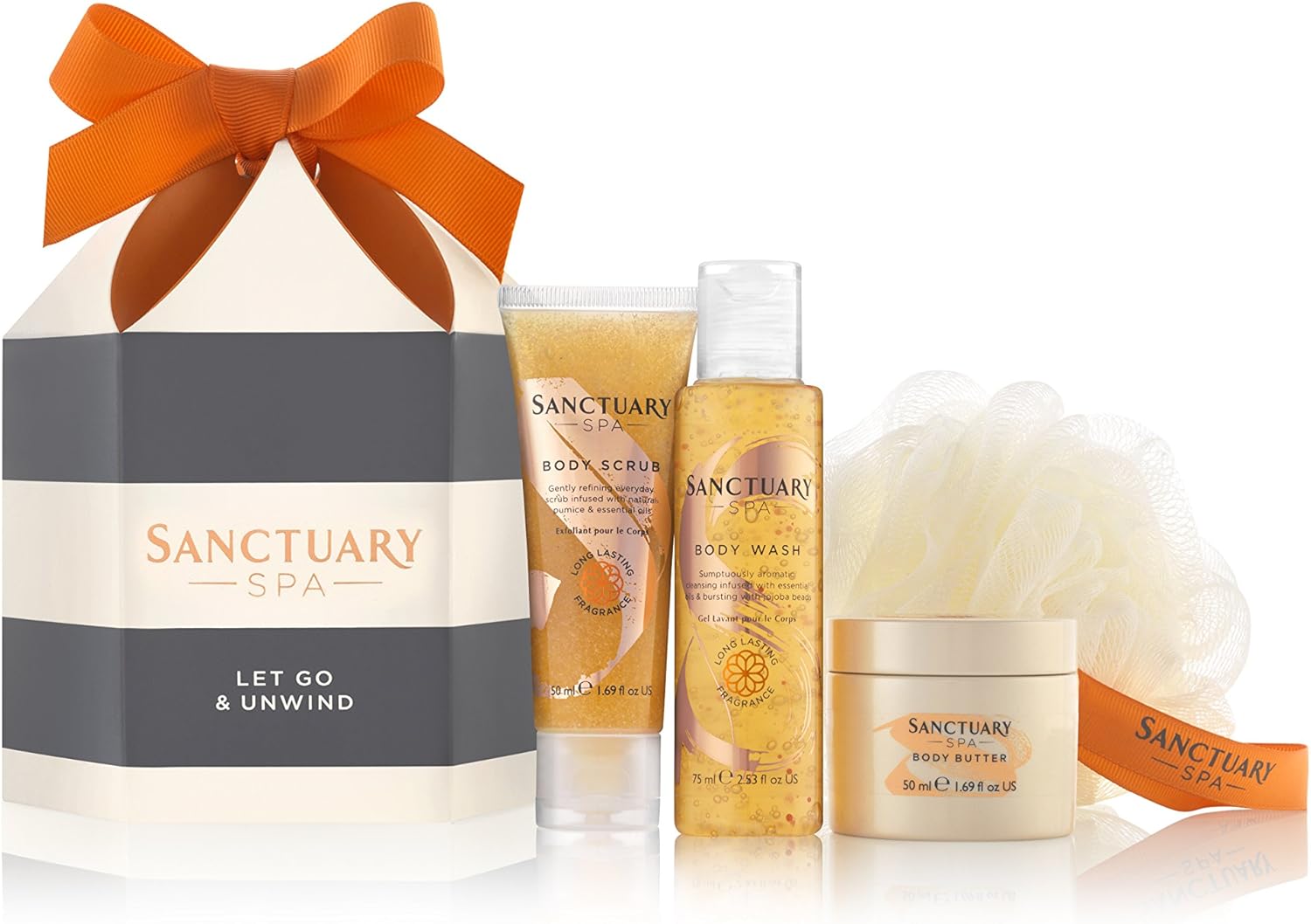 Sanctuary Spa Gift Set, Let Go and Unwind Gift Box with Shower Gel, Body Scrub and Body Butter, Beauty Gifts for Women, Perfect for Birthday, Christmas, Valentines, Mothers Day Sanctuary Spa Gift Set, Let Go and Unwind Gift Box with Shower Gel, Body Scrub and Body Butter, Beauty Gifts for Women, Perfect for Birthday, Christmas, Valentines, Mothers Day
