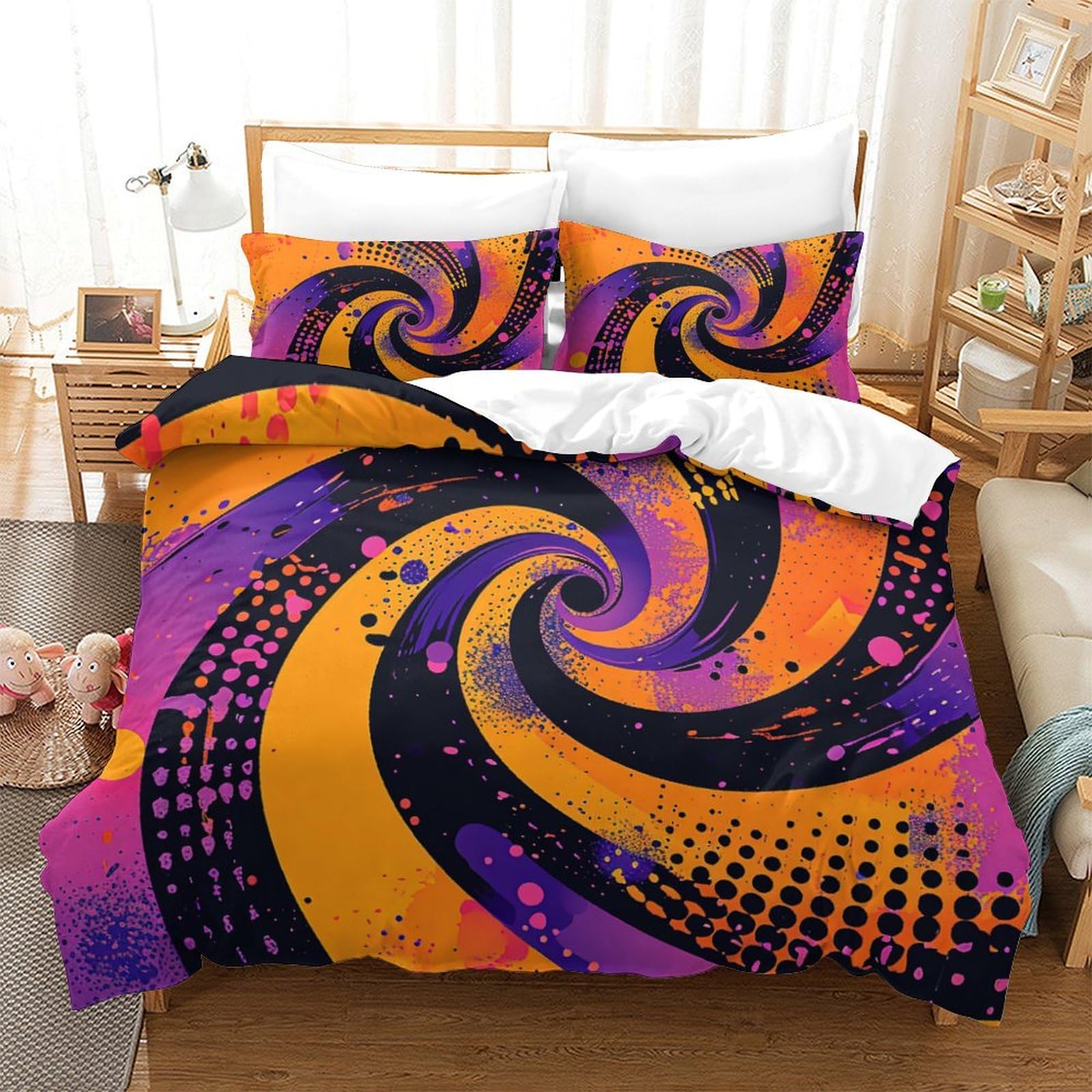 Parure de lit vortex 3D pour transformer votre chambre en un espace moderne chic