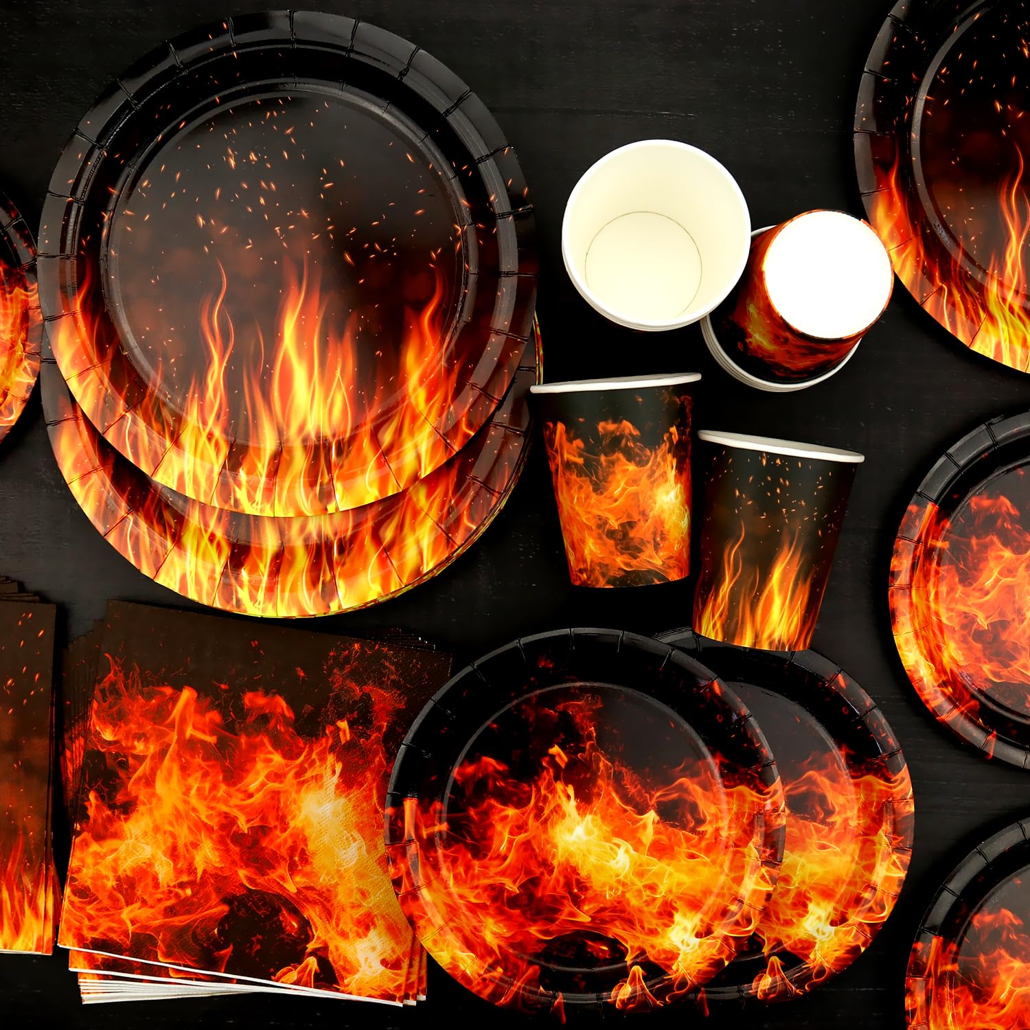 Fire Party Supplies, Fire Party Tableware - Image 3