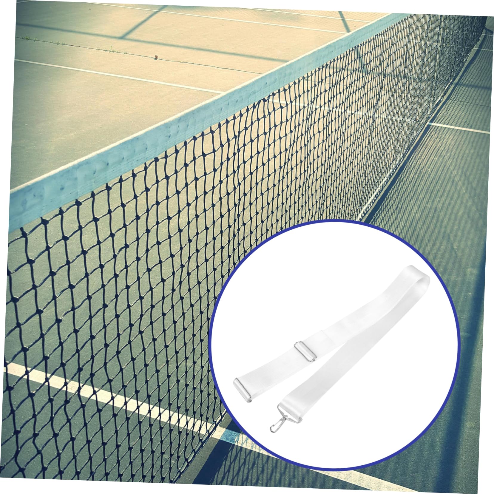 UKCOCO 5pezzi Rete Tennis Regolabile Cinghie Versatilità per Campi Sportivi Accessorio per Allenamenti e Partite Tennis