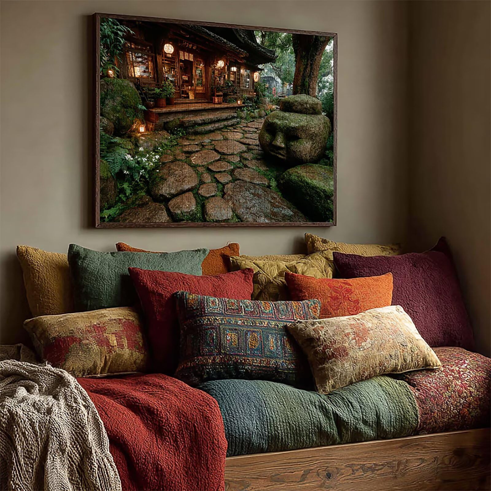 Puzzle Arte con Scatola Paesaggio, Cottagea Puzzle Legno 2000 Pezzi Adulti 99x70cm, Attività di Intrattenimento ad Alta Difficoltà, DIY Classici Gioco, Jigsaw Per Tutta La Famiglia, Regalo, W-7946