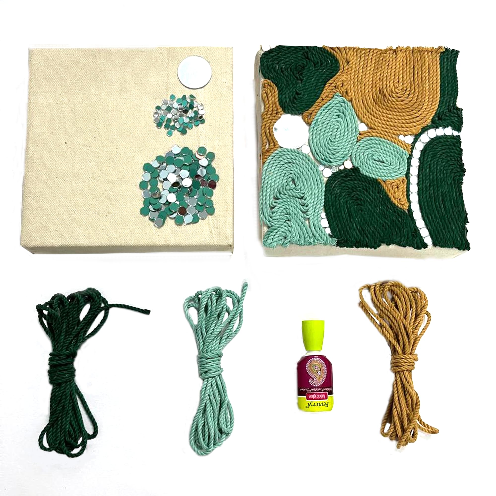 The brown box-String Thread Art kit,DIY Craft Material kit for Adults and Girls Age 9-12,12-15,lippan Art kit,Mirror and Macrame Art on Canvas (B0D7QKHT71) Amazon Price History, Amazon Price Tracker