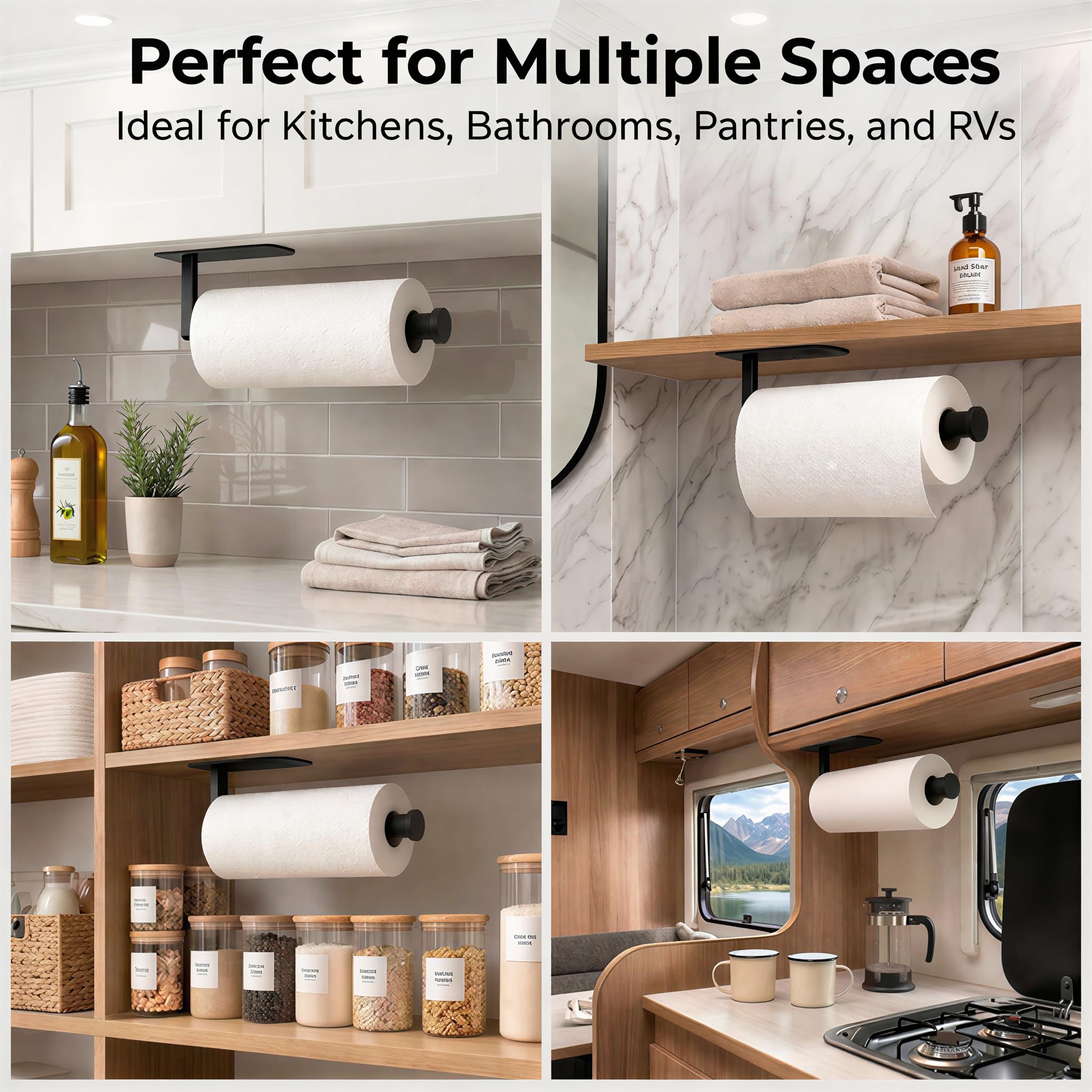 Stainless Steel Paper Towel Holder - No Drill! -5 Stainless Steel Paper Towel Holder - No Drill! -5