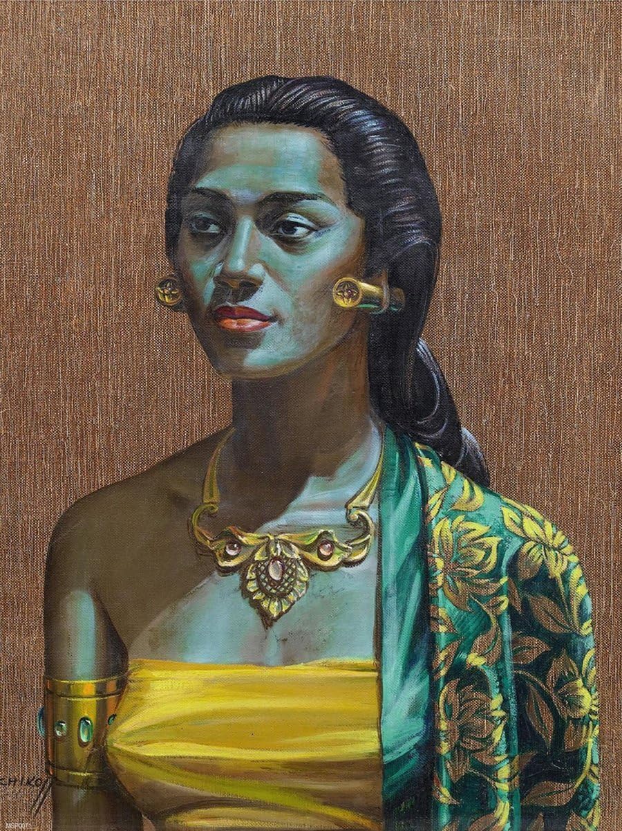 Waeta Rnvzx Vladimir Tretchikoff Balinese Girl Art Print Posters Vintage Canvas Painting Modern Wall Art For Living Room Home Decor Picture 50x70cm No Frame