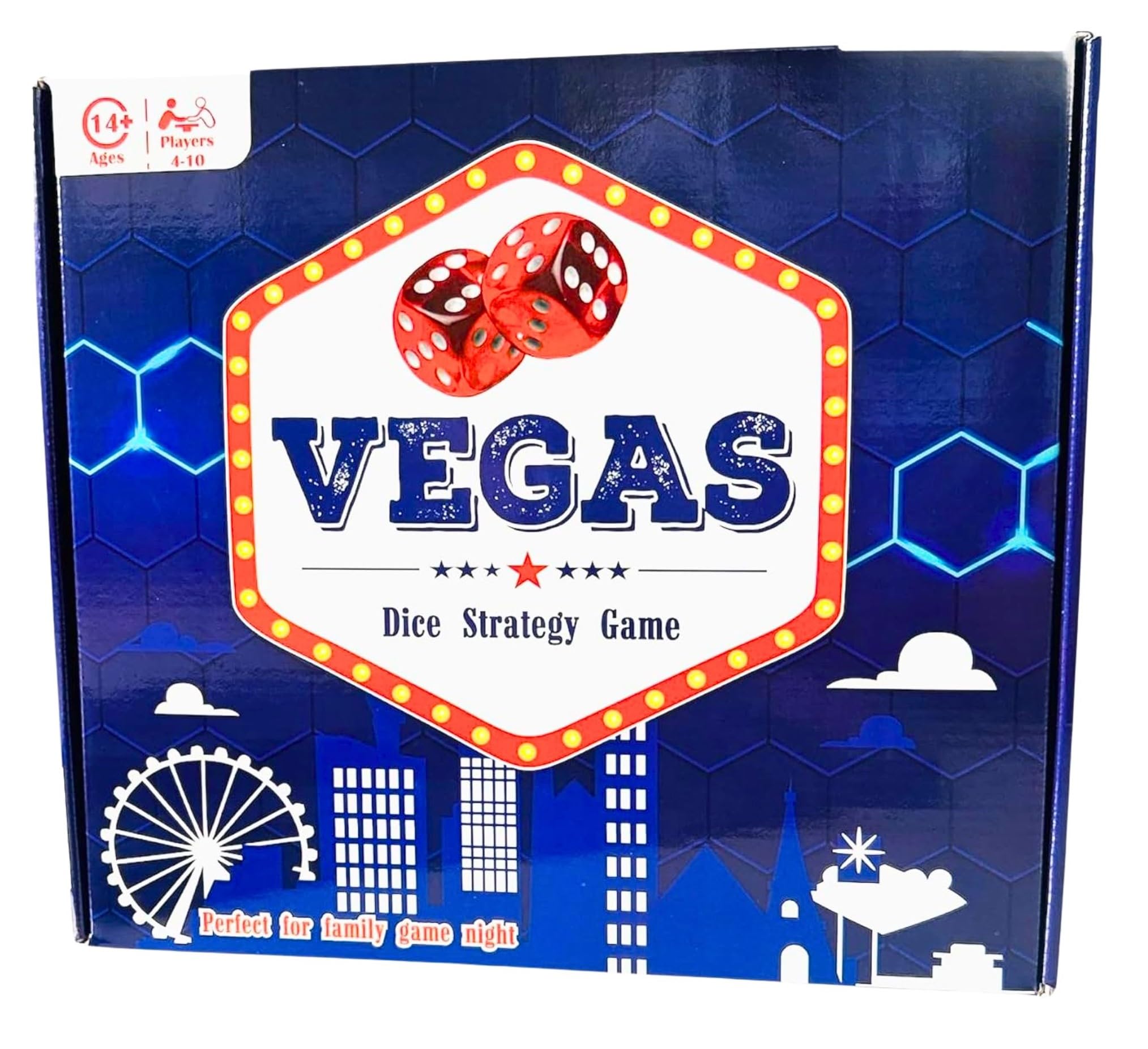 Tickles Vegas Dice Strategy Bidding & Casino Theme Board Game for Family & Friends Adults Party Fun (Ages: 14+ Years, Players: 4-10)-image-47