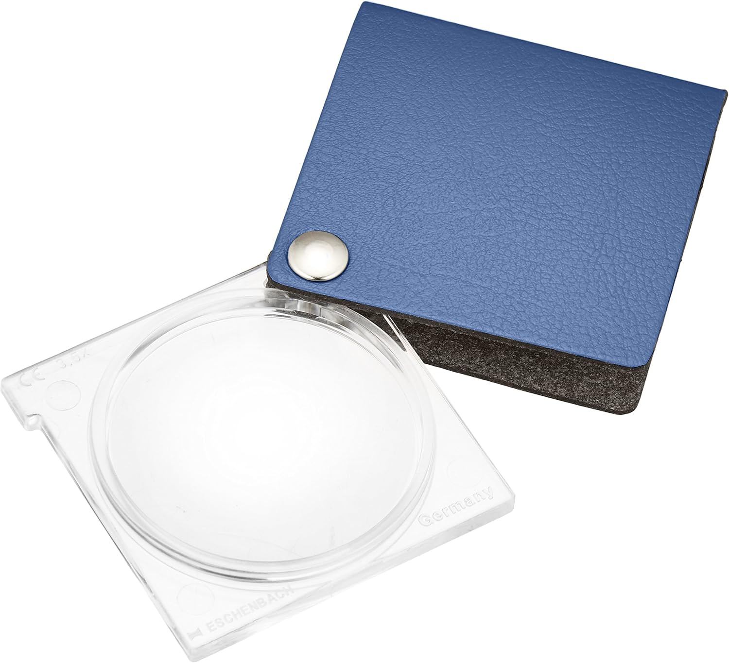 ESCHENBACH 1730-331B Portable Loupe, Economic, Handy Loupe, Royal Blue, Blister Pack, 3.5X Magnification
