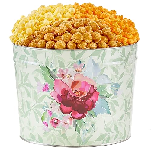 Miniatura 8 de The Popcorn Factory Lata de regalo para palomitas de maíz, retro, 3.5 galones (Cheddar robusto, mantequilla, caramelo)