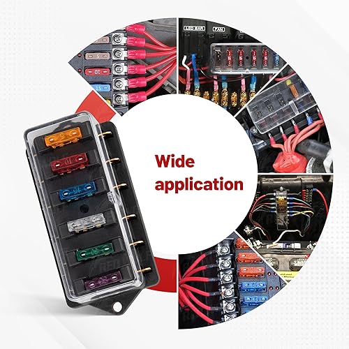 Miniatura 25 de RED WOLF Caja de fusibles de bloque de fusibles de 10 vías para automóvil, caja de fusibles de circuito estándar, soporte para remolque, camión