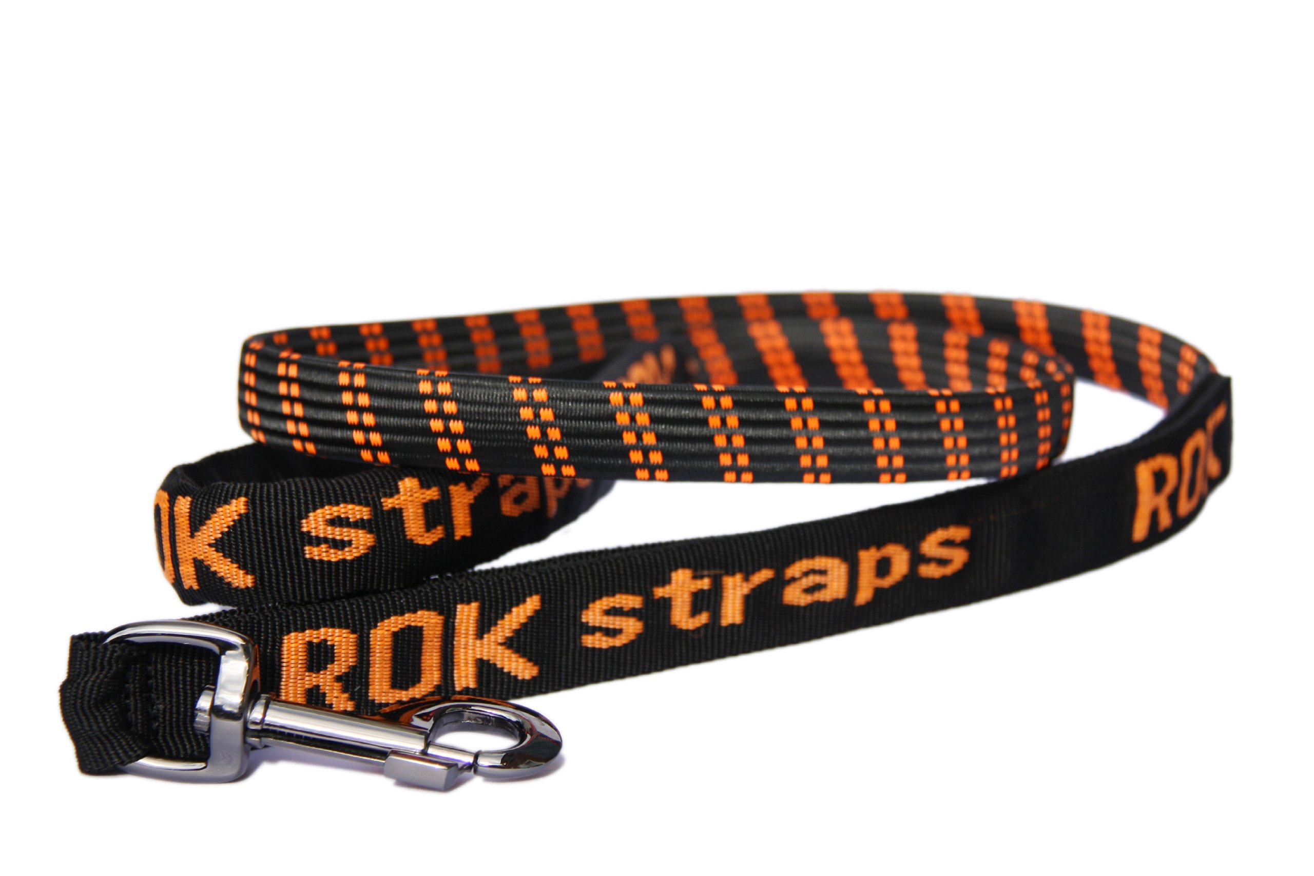 ROK Strap Dog Lead, Large, 36-Inch, Black/Orange Detail